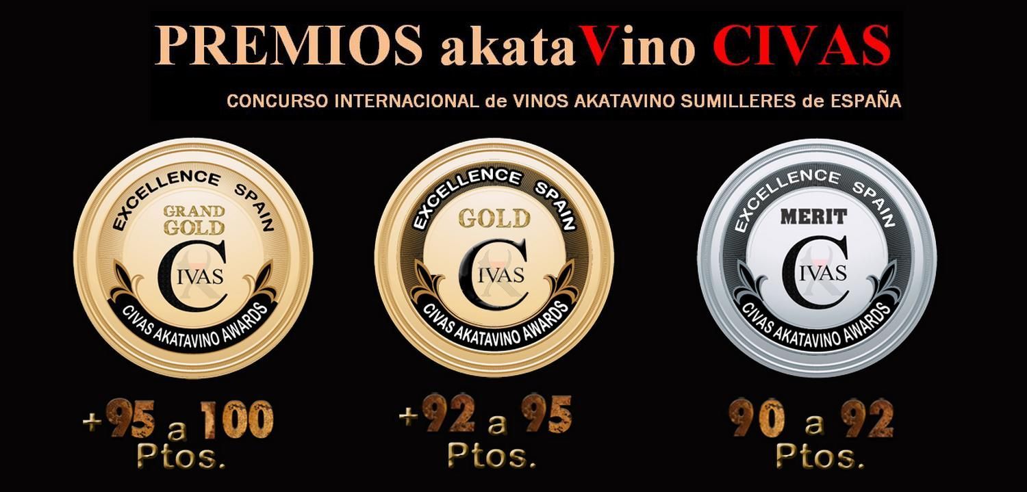 Cartel CIVAS Premios AkataVino Sellos Puntuaciones